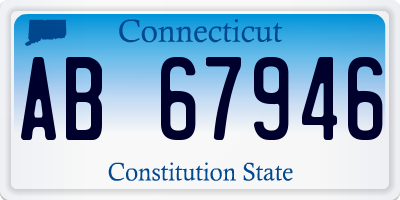 CT license plate AB67946