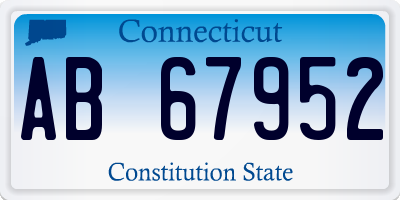 CT license plate AB67952