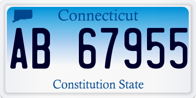 CT license plate AB67955