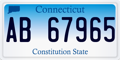 CT license plate AB67965