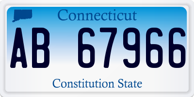 CT license plate AB67966