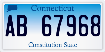 CT license plate AB67968