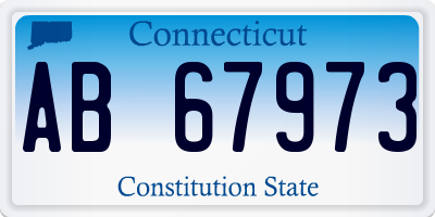 CT license plate AB67973