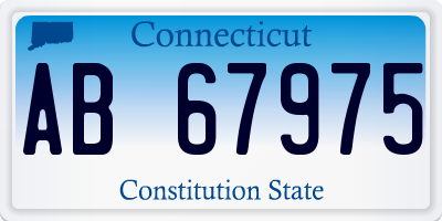 CT license plate AB67975