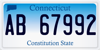 CT license plate AB67992