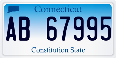 CT license plate AB67995