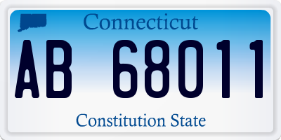 CT license plate AB68011