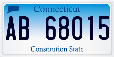 CT license plate AB68015