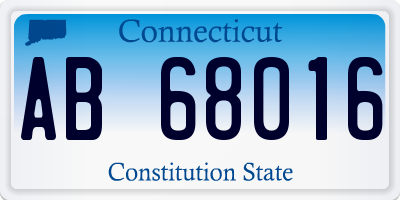 CT license plate AB68016