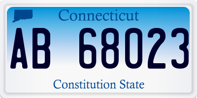 CT license plate AB68023