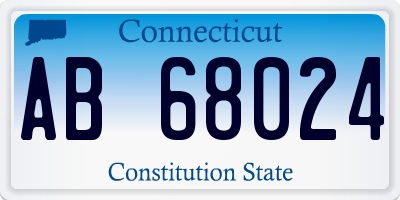 CT license plate AB68024