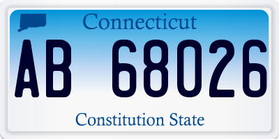 CT license plate AB68026