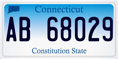 CT license plate AB68029