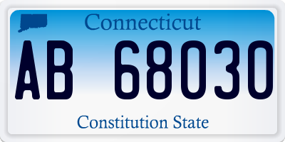 CT license plate AB68030