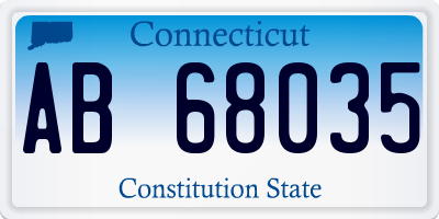 CT license plate AB68035