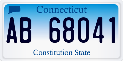 CT license plate AB68041