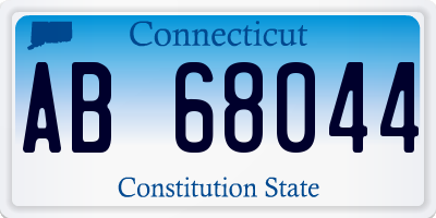 CT license plate AB68044