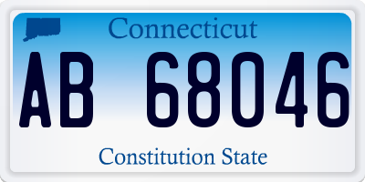 CT license plate AB68046