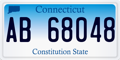 CT license plate AB68048