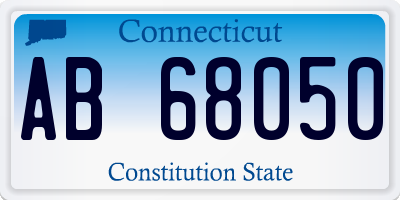 CT license plate AB68050