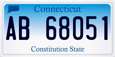 CT license plate AB68051