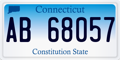 CT license plate AB68057