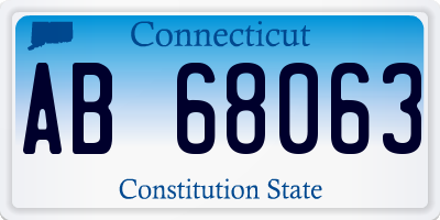 CT license plate AB68063