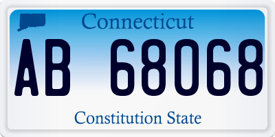 CT license plate AB68068