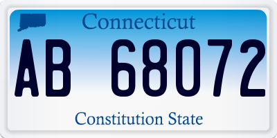 CT license plate AB68072