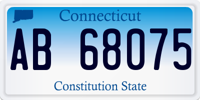 CT license plate AB68075