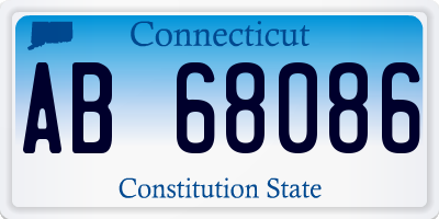 CT license plate AB68086