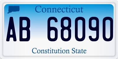 CT license plate AB68090