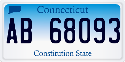 CT license plate AB68093