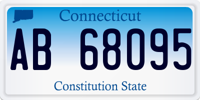 CT license plate AB68095