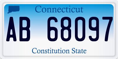 CT license plate AB68097