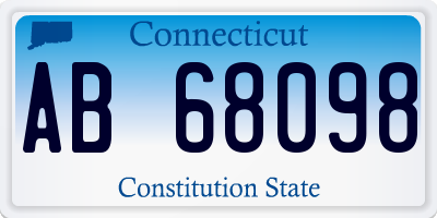 CT license plate AB68098