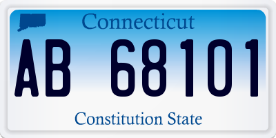 CT license plate AB68101