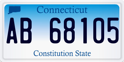 CT license plate AB68105