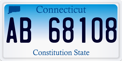 CT license plate AB68108