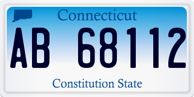 CT license plate AB68112