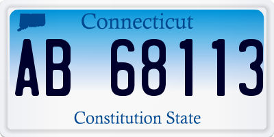 CT license plate AB68113