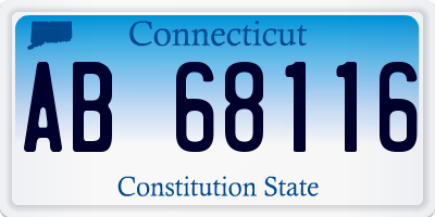 CT license plate AB68116