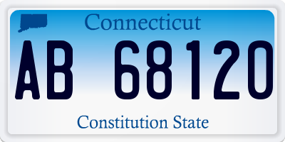 CT license plate AB68120