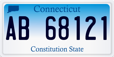 CT license plate AB68121