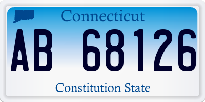 CT license plate AB68126