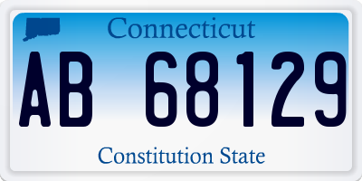 CT license plate AB68129