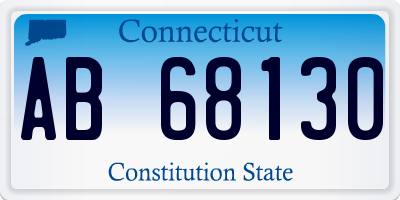 CT license plate AB68130