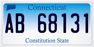 CT license plate AB68131