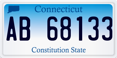 CT license plate AB68133