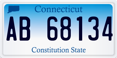 CT license plate AB68134